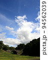 熊本の観光名所「通潤橋」と緑の水田、青空の景観 94562039