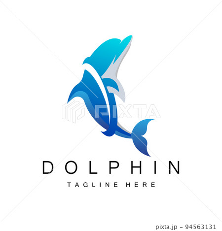 Dolphin Logo vector icon design, Marine Animals Fish Types Mammals, love to fly and jump Dolphin Logo vector icon design, Marine Animals Fish Types Mammals, love to fly and jump 94563131