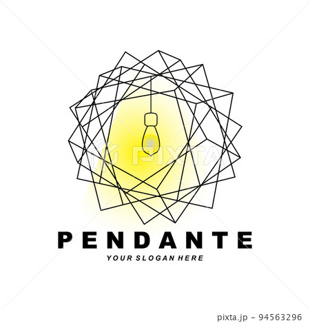 Home Decoration Hanging Lamp Logo, Home Furniture Design Vector 94563296