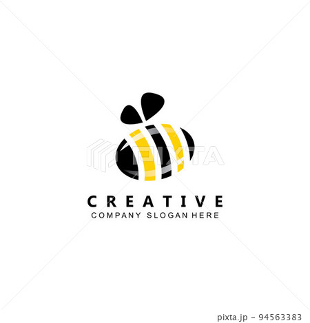 yellow honey bee logo vector symbol 94563383