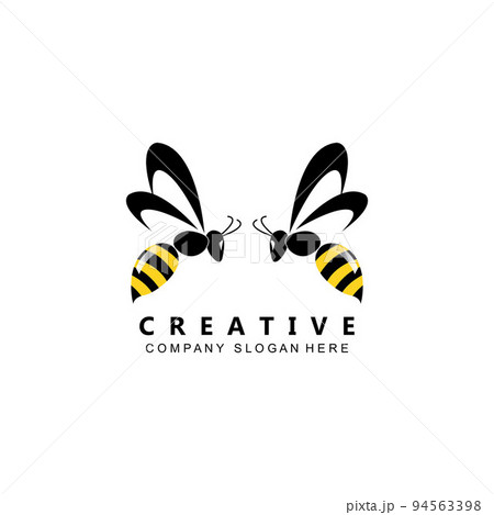 yellow honey bee logo vector symbol yellow honey bee logo vector symbol 94563398