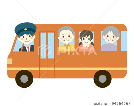 バス　運転手　子供　お年寄り 94564567