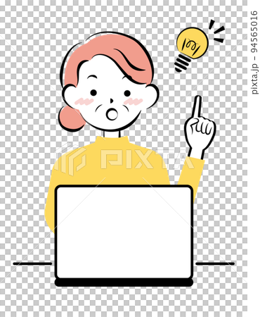 受計算機操作啟發的高級女性 3c 受計算機操作啟發的高級女性 3c 94565016