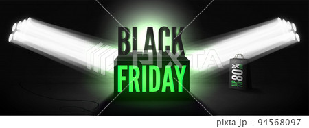 Black friday sale 80 percent discount poster template with spotlights Black friday sale 80 percent discount poster template with spotlights 94568097