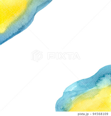 Ukraine abstract watercolor border. Ukrainian flag Ukraine abstract watercolor border. Ukrainian flag 94568109
