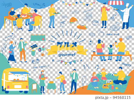 people enjoying a meal 94568115