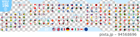 世界國旗圖標（按地區），196 個國家/地區設置 94568696