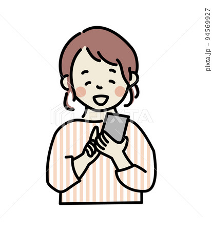 スマートフォンを使う若い女性 94569927