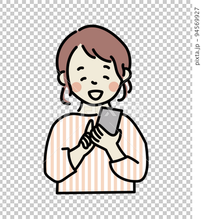 スマートフォンを使う若い女性 94569927