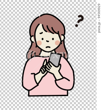 スマートフォンを使う若い女性 94569929