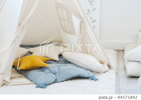 Stylish interior of children's room with hut 94571842