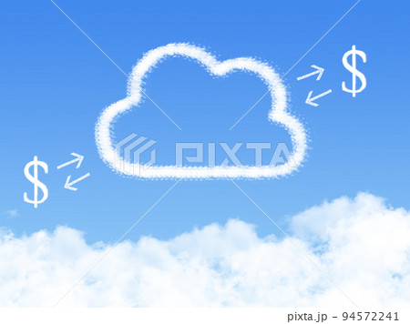 Cloud Computing Concept.Make money cloud shape 94572241