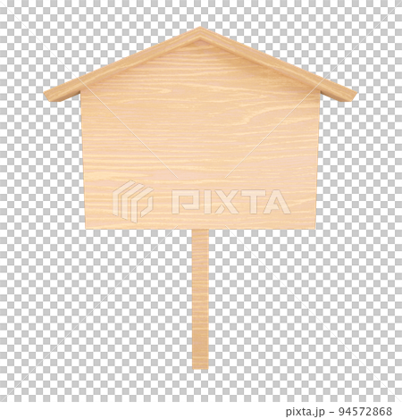 江戸時代　立札　イラスト　3dレンダリング 94572868