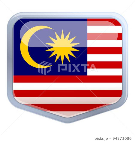 Malaysia emblem icon cartoon vector. Country flag. Asian card Malaysia emblem icon cartoon vector. Country flag. Asian card 94573086
