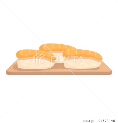 Shrimp sushi icon cartoon vector. Japanese food. Restaurant cook Shrimp sushi icon cartoon vector. Japanese food. Restaurant cook 94573146