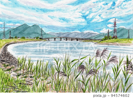 佐波川河口の風景・晩秋 佐波川河口の風景・晩秋 94574602