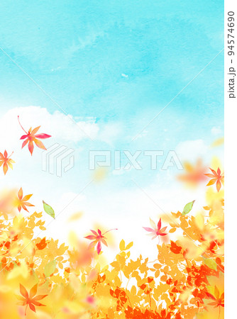 紅葉の季節　背景素材 94574690