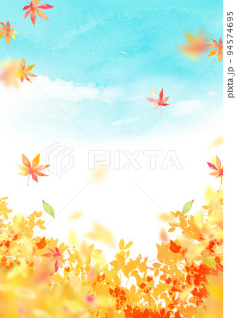紅葉の季節　背景素材 94574695