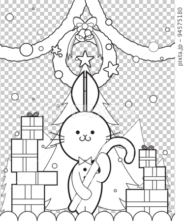 Bunny-Christmas-Winter coloring page Bunny-Christmas-Winter coloring page 94575180