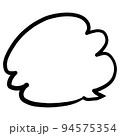 シンプル　もくもく　吹き出し　黒　太線 94575354