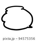 シンプル　もくもく　吹き出し　黒　太線 94575356