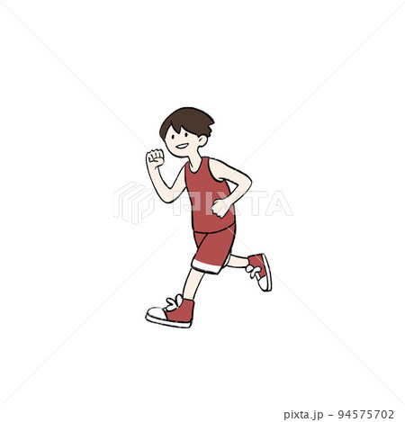 走るバスケ少年 94575702