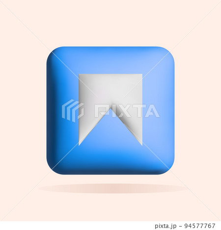 3D bookmarks icon design. Social media marketing concept. Vector render illustration 3D bookmarks icon design. Social media marketing concept. Vector render illustration 94577767