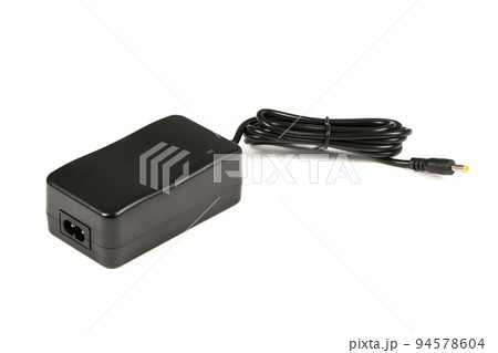 Laptop charger on white background. Side view. 94578604