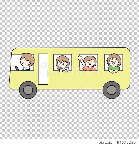 Vector illustration of a kindergarten bus going on an excursion 94579259