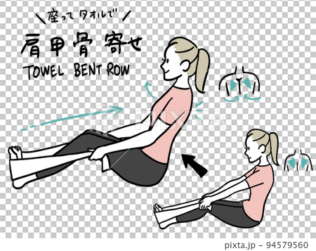 猫背改善ストレッチ 94579560