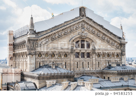 Galeries Lafayette Rooftop Terrace: A view over Paris from 8th floor of famous shopping centre in Paris, France 94583255