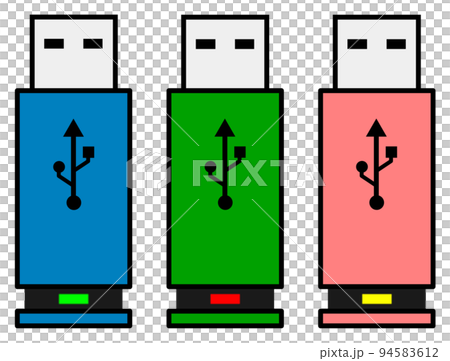 パソコンなどのデータを記録するUSBメモリのイラスト 94583612