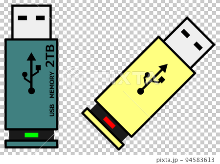 パソコンなどのデータを記録するUSBメモリのイラスト 94583613