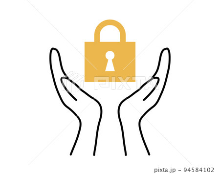 両手で囲むカギ_カラー 両手で囲むカギ_カラー 94584102
