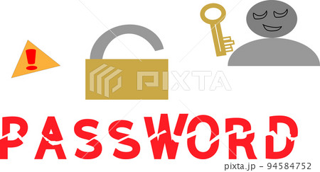 パスワードが盗まれたのをイメージ パスワードが盗まれたのをイメージ 94584752