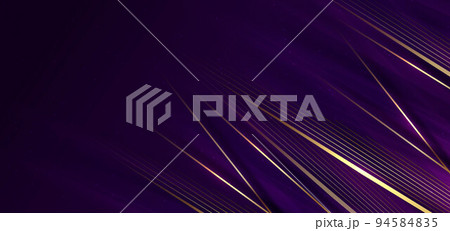 Abstract elegant purple background with golden line and lighting effect sparkle. Luxury template award design. Abstract elegant purple background with golden line and lighting effect sparkle. Luxury template award design. 94584835