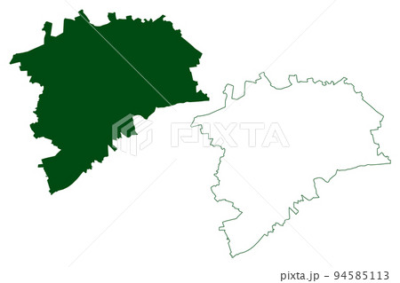 Dolores Hidalgo municipality (Free and Sovereign State of Guanajuato, Mexico, United Mexican States) map vector illustration, scribble sketch Dolores Hidalgo Cuna de la Independencia Nacional map 94585113