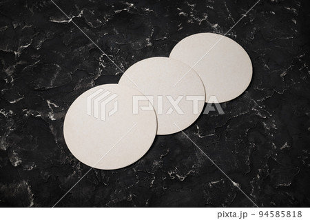 Three blank beer coasters Three blank beer coasters 94585818