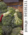 Close up fresh green broccoli on retail display 94586131