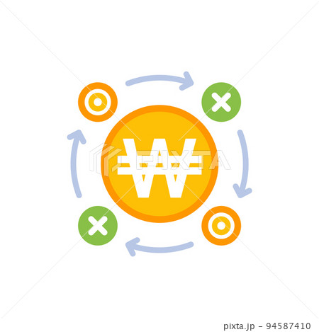 money management icon with won 94587410