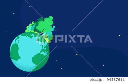 Happy earth day illustration vector- Concept of environment and nature Happy earth day illustration vector- Concept of environment and nature 94587611