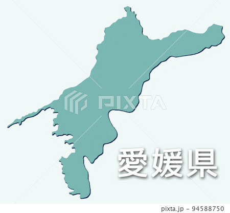 日本地図　アイコン　愛媛県 94588750