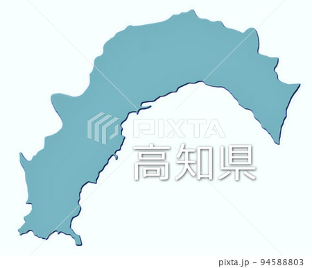 日本地図　アイコン　高知県 94588803