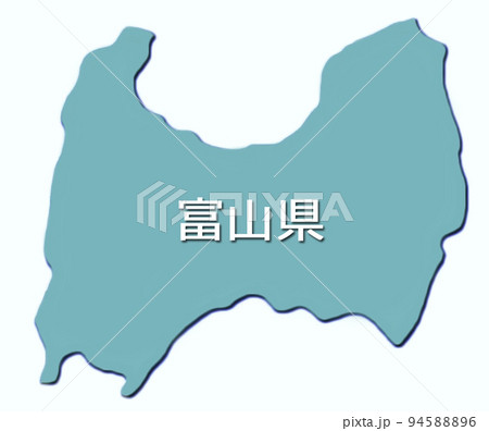 日本地図　アイコン　富山県 94588896
