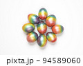 Easter eggs of different colors. Preparing for Easter Week. 94589060