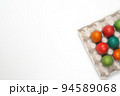 Easter eggs of different colors. Preparing for Easter Week. 94589068