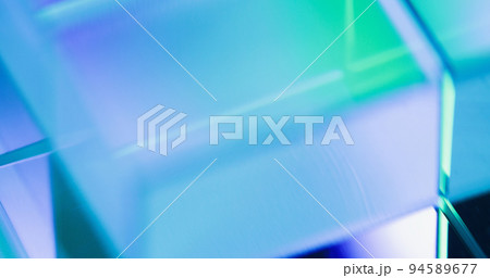Blur neon glow. Abstract background for text. Illuminated stage. Defocused fluorescent tranquil blue cyan green color light modern free space wallpaper. Blur neon glow. Abstract background for text. Illuminated stage. Defocused fluorescent tranquil blue cyan green color light modern free space wallpaper. 94589677