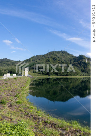 只見湖と只見ダム 福島県 只見湖と只見ダム 福島県 94591711