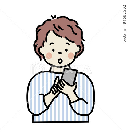 スマートフォンを使う若い男性 スマートフォンを使う若い男性 94592592