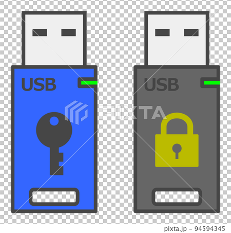 Illustration of a USB memory that records data such as a personal computer 94594345